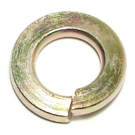 MIDWEST FASTENER Split Lock Washer, For Screw Size 5/16 in Steel, Zinc Yellow Finish, 50 PK 08216